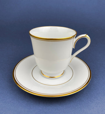 Noritake Allison Tea Set: Gold Band China Cups and Saucers (Set of Five)